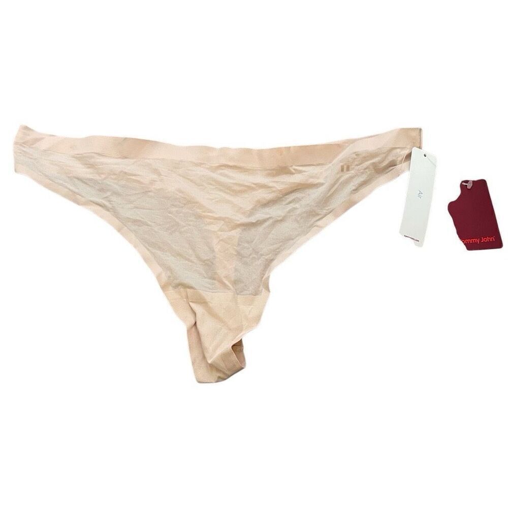 Tommy John Womens Air Thong XXL Ivory Cream Lightweight No Show Breathable